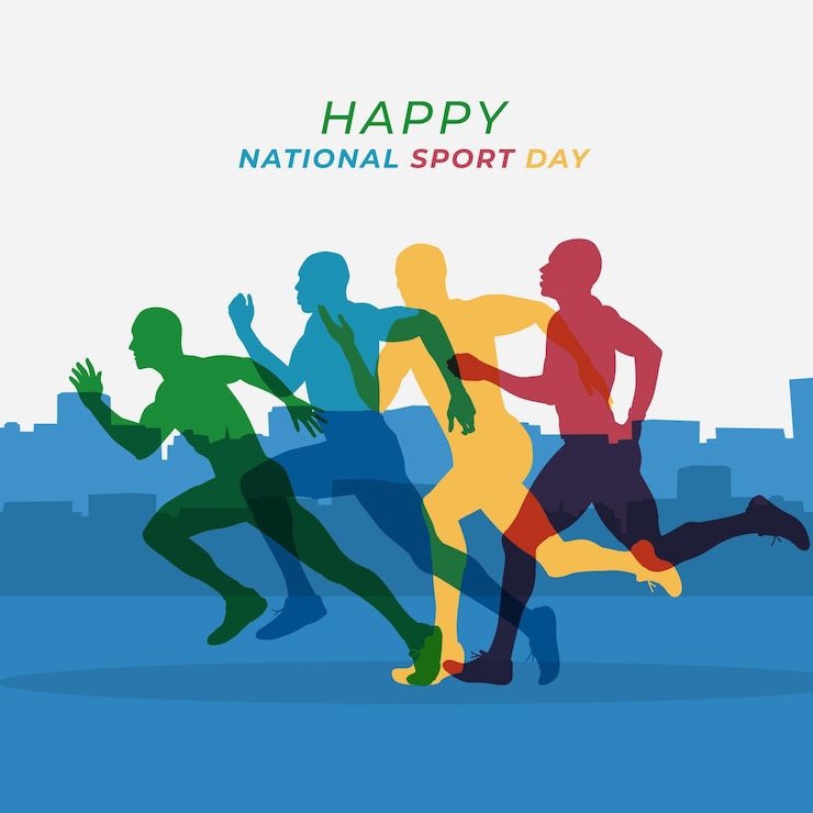 Zdarma Vektor flat national sports day illustration