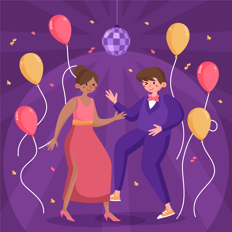 Zdarma Vektor flat prom illustration