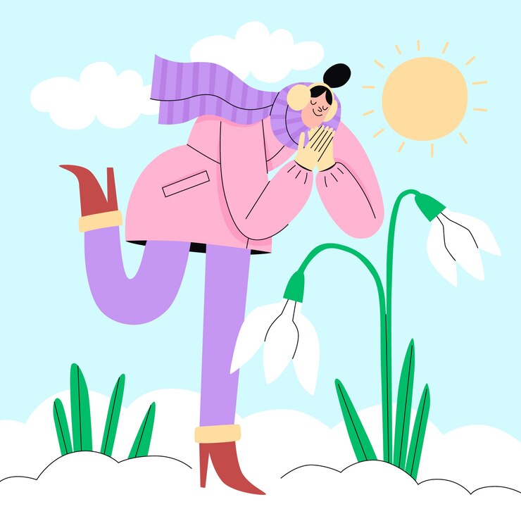 Zdarma Vektor flat spring illustration