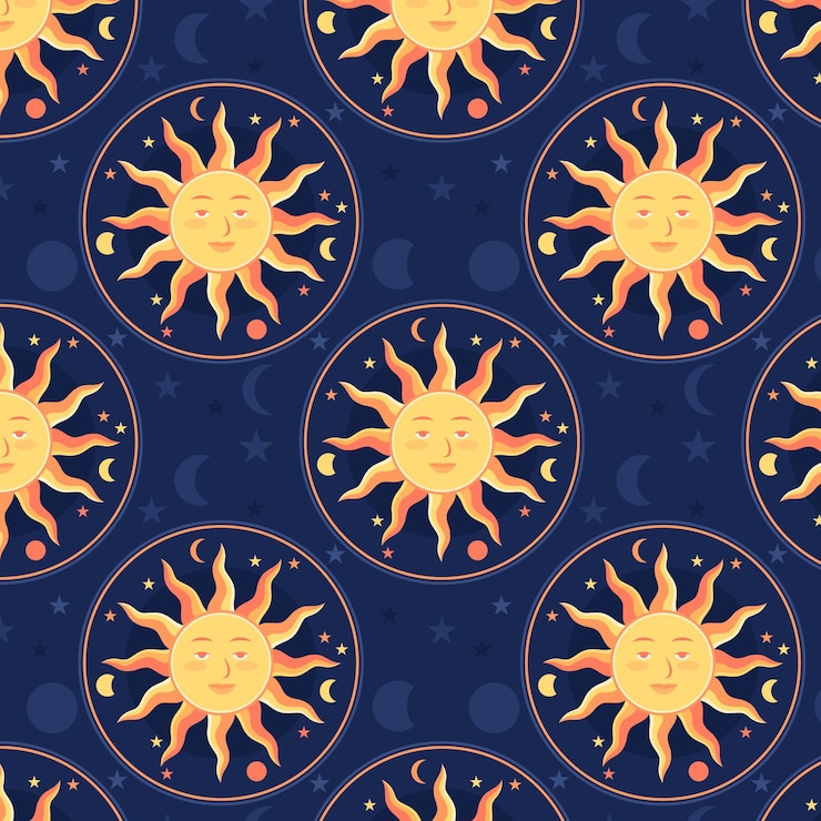 Zdarma Vektor flat sun pattern