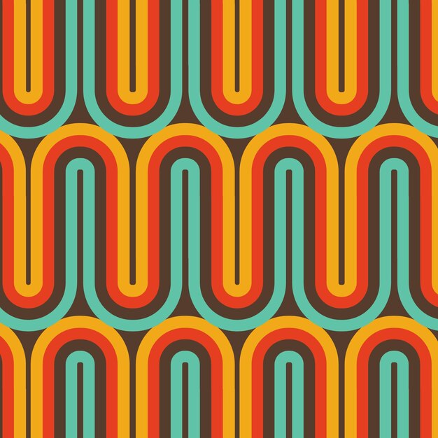 Geometric groovy pattern