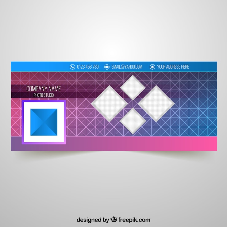 Zdarma Vektor geometrická obálka pro facebook