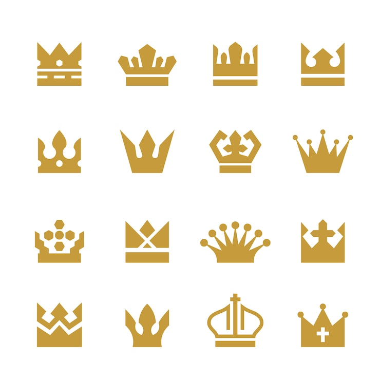 Zdarma Vektor golden crowns collection