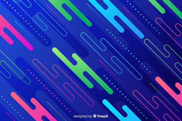 gradient background with dynamic shapes