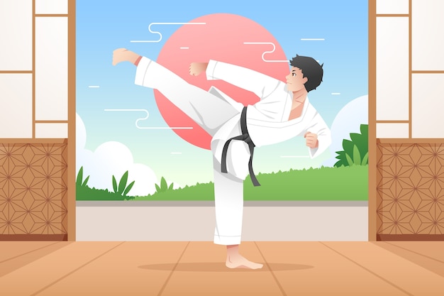 Gradient karate background