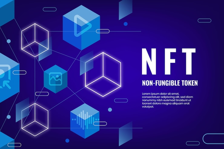 Zdarma Vektor gradient non fungible token concept