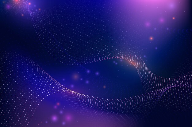 gradient particle wave background