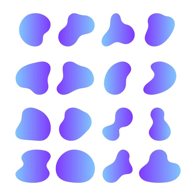 gradient style blobs set
