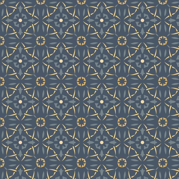 Gradient style golden arabic pattern