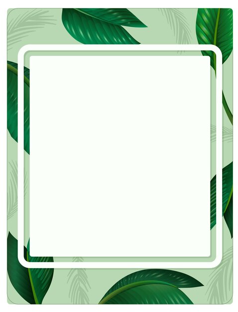 Green Tropical Plants Border Template with AFrame