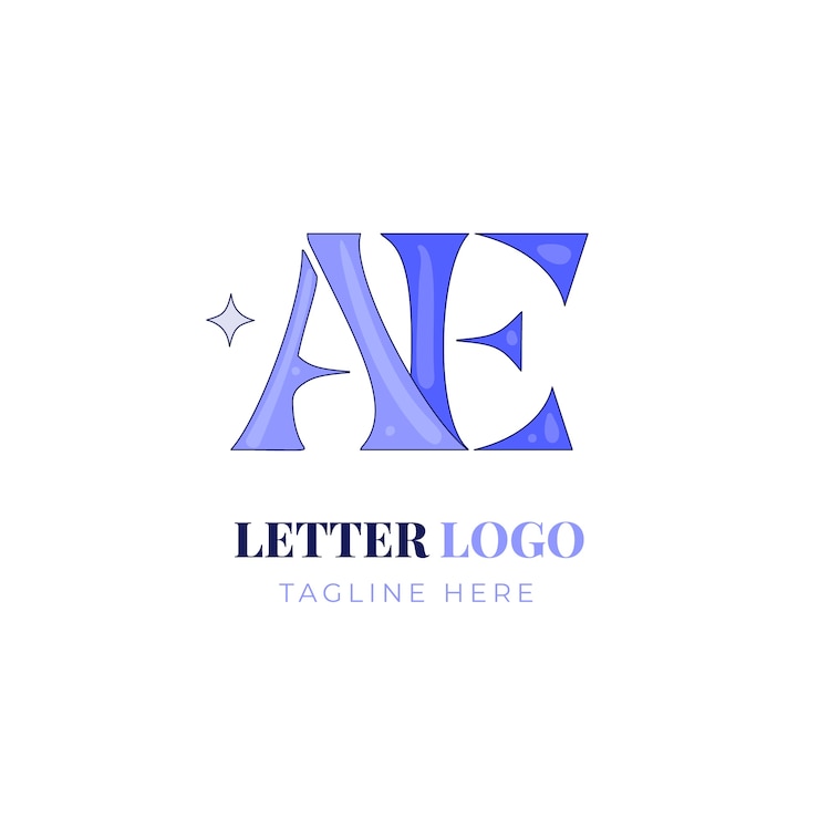 Zdarma Vektor hand drawn ae logo template