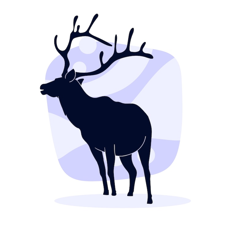 Zdarma Vektor hand drawn animal silhouette illustration
