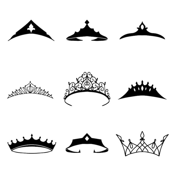 Zdarma Vektor hand drawn crown silhouette
