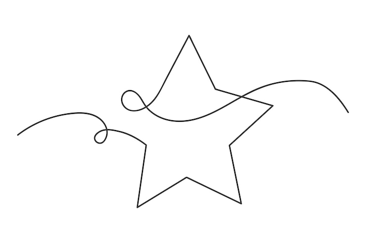 Zdarma Vektor hand drawn curly doodle star