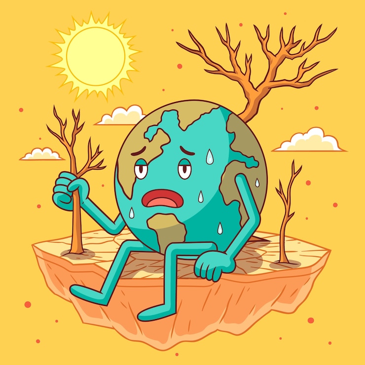 Zdarma Vektor hand drawn drought illustration