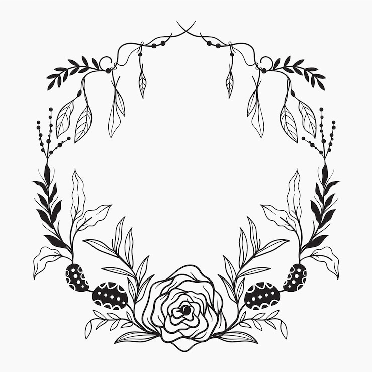 Zdarma Vektor hand drawn flat design boho frame