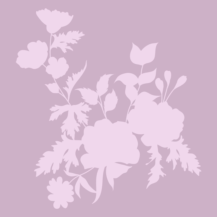 Zdarma Vektor hand drawn flat design flower silhouettes