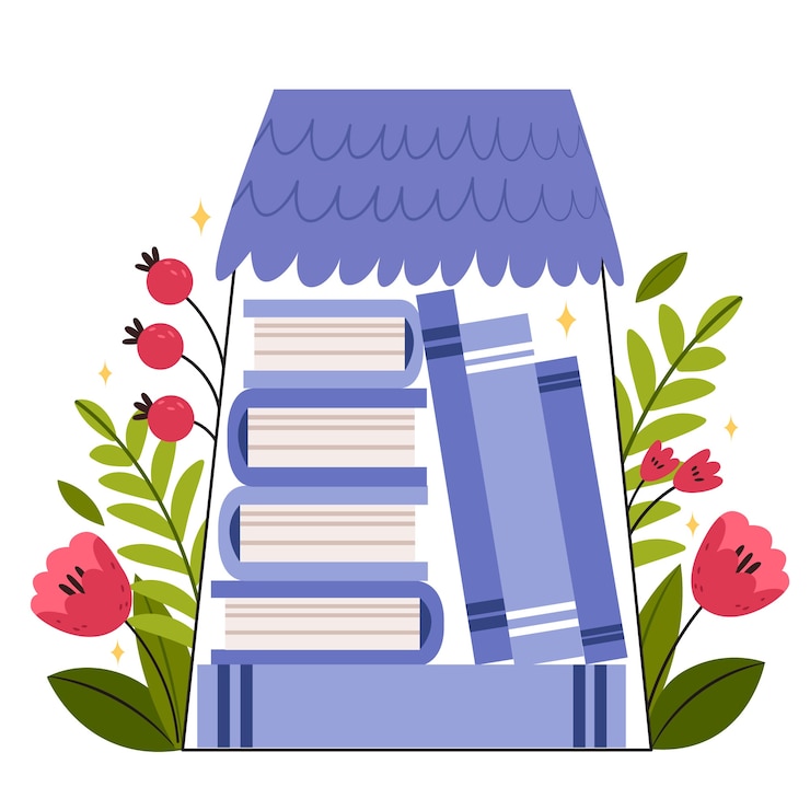 Zdarma Vektor hand drawn flat design stack of books