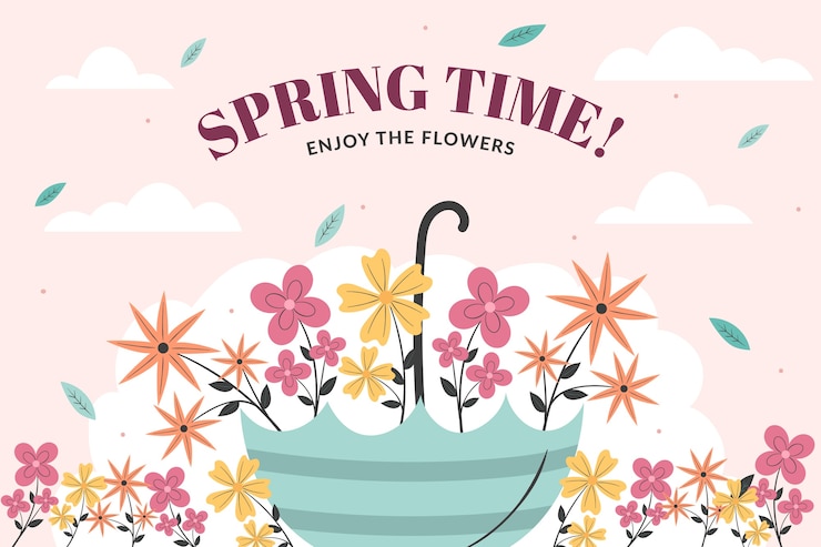 Zdarma Vektor hand drawn floral spring background