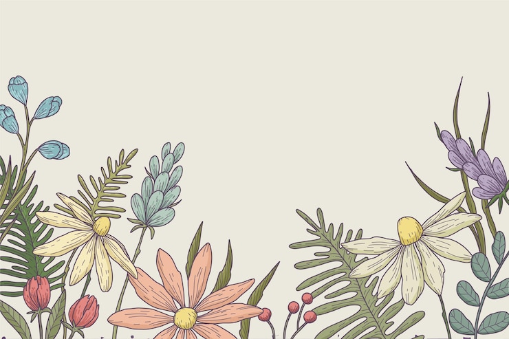 Zdarma Vektor hand drawn floral wallpaper