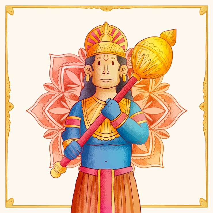Zdarma Vektor hand drawn hanuman jayanti illustration