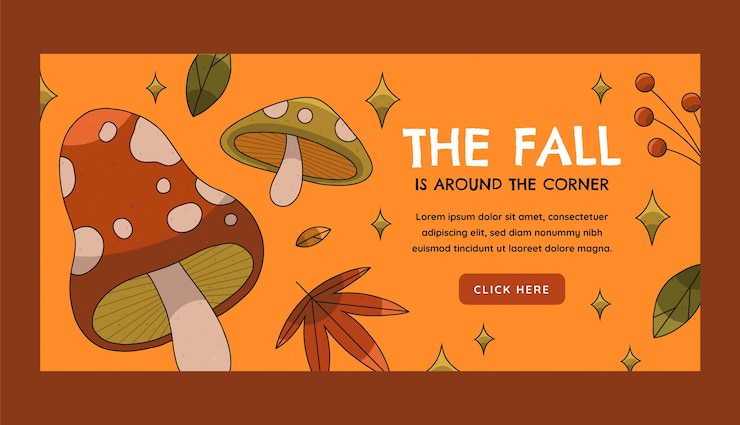 Zdarma Vektor hand drawn horizontal sale banner template for fall season celebration