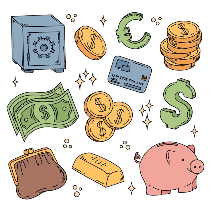Zdarma Vektor hand drawn money drawing illustration