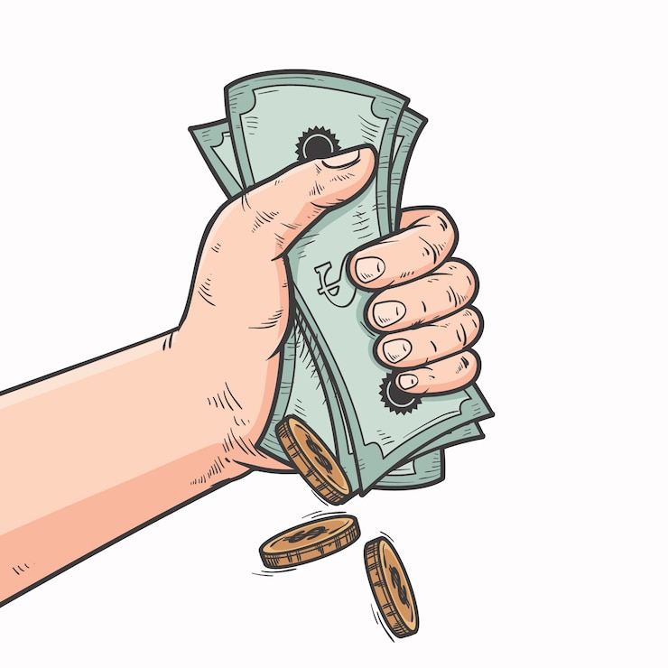 Zdarma Vektor hand drawn money drawing illustration