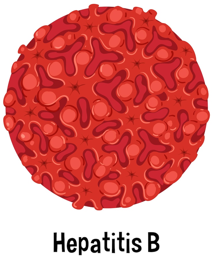 Zdarma Vektor hepatitis b virus with text