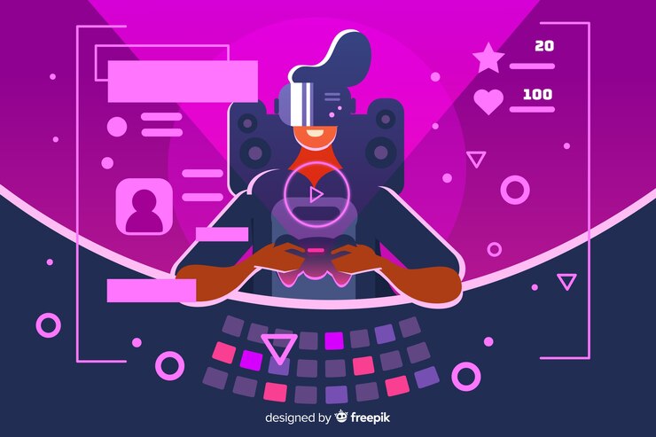 Zdarma Vektor herní dekorativní ilustrace plochý design
