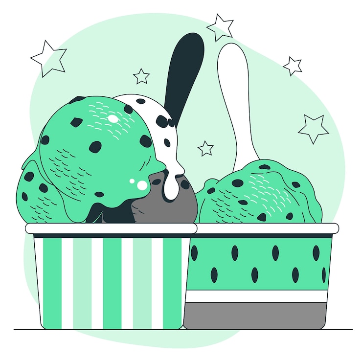 Zdarma Vektor ice cream tub concept illustration