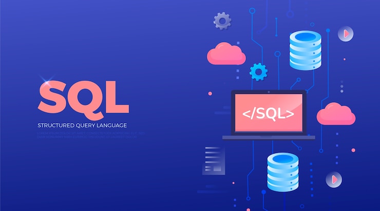 Zdarma Vektor ilustrace sql s gradientem