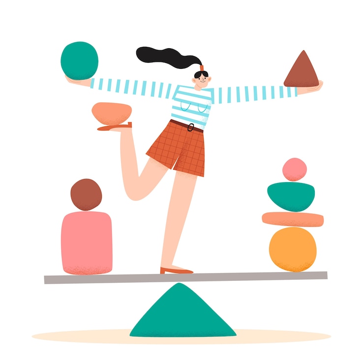 Zdarma Vektor ilustrace stability v plochém designu