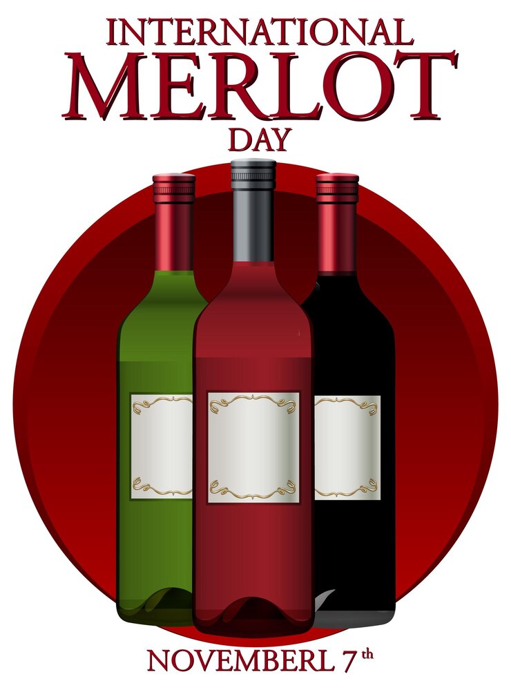 Zdarma Vektor international merlot day banner design