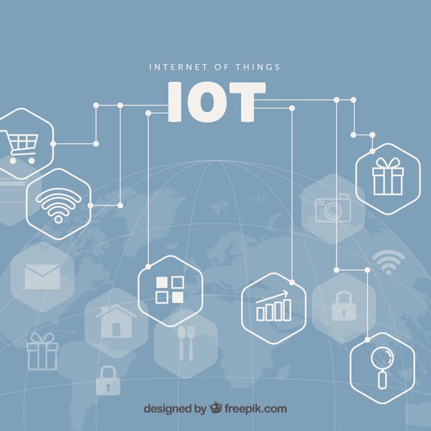 internet of things conected background 