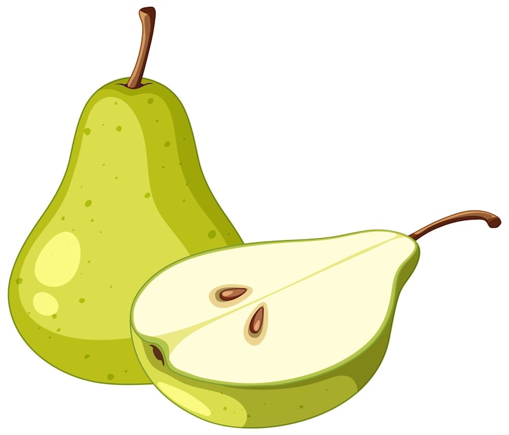 Zdarma Vektor isolated green pear cartoon