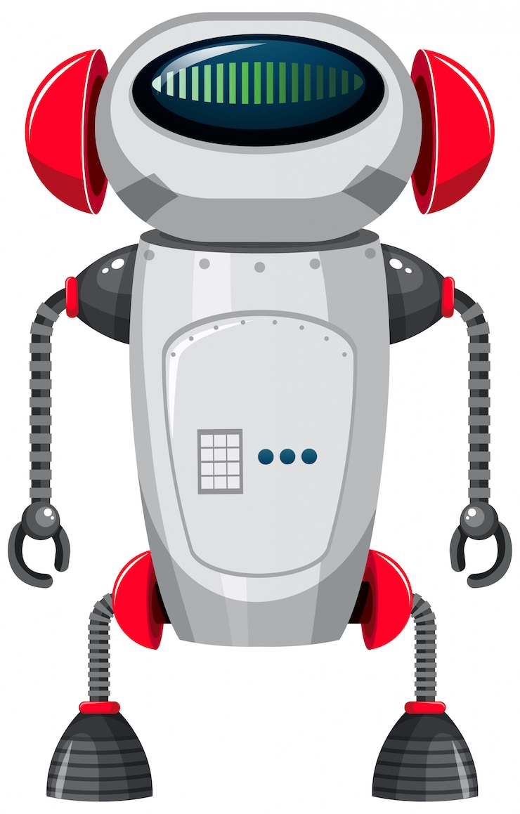 Zdarma Vektor izolovaný robot na bílém pozadí
