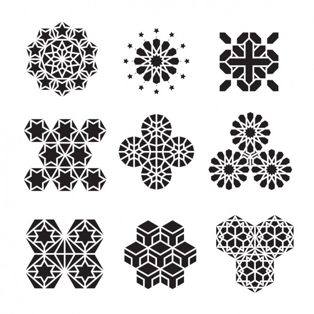 Kolekce abstraktních ornamentů