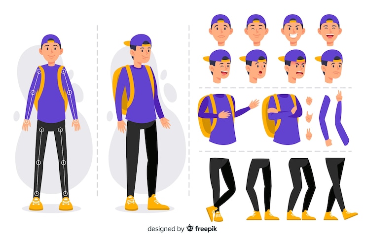 Zdarma Vektor komiksová postava pro pohyblivou grafiku