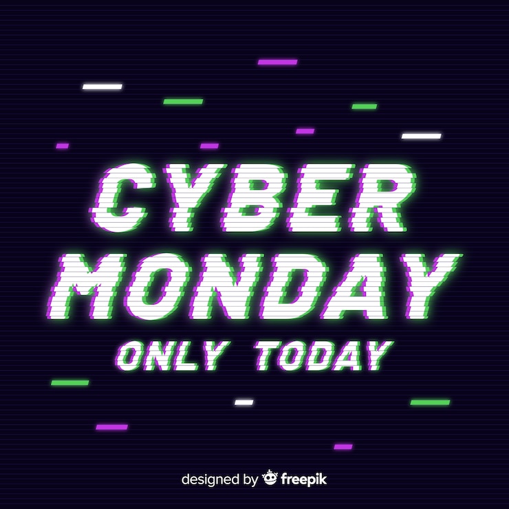 Zdarma Vektor koncept cyber monday s efektem závady