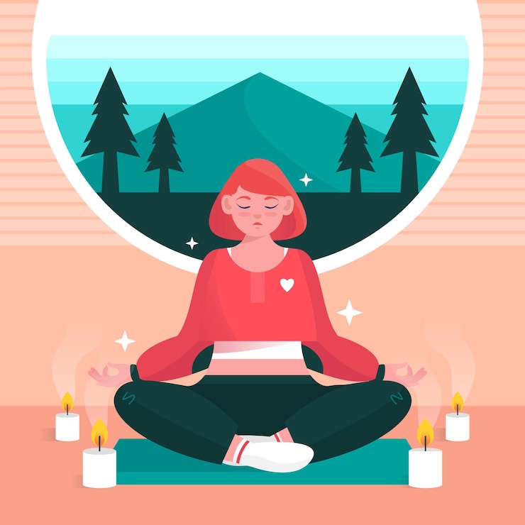 Zdarma Vektor koncept ilustrace meditace