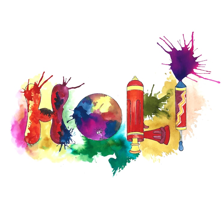 Zdarma Vektor krásné pozadí festivalu barev holi