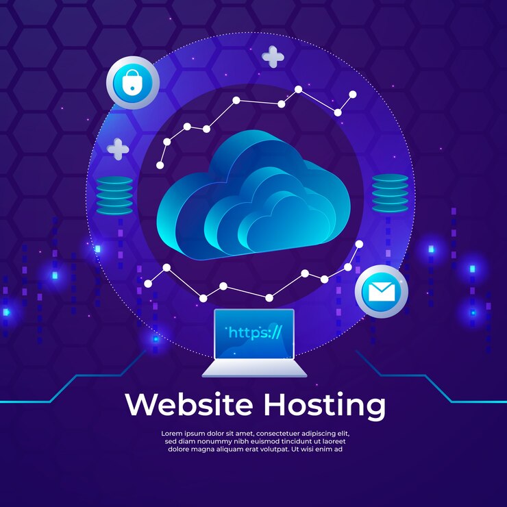 Zdarma Vektor kreativní ilustrace webhostingu