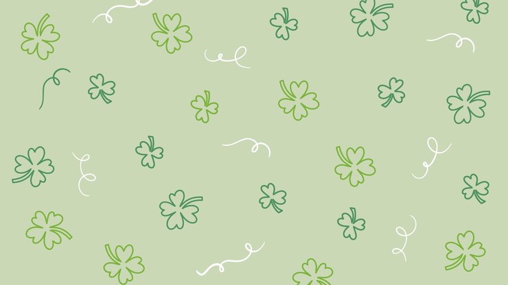 Zdarma Vektor linear simple st. patrick's day clover desktop wallpaper