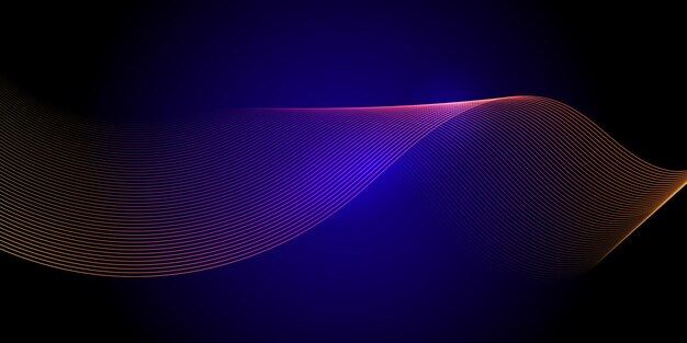 Minimal flowing waves banner design
