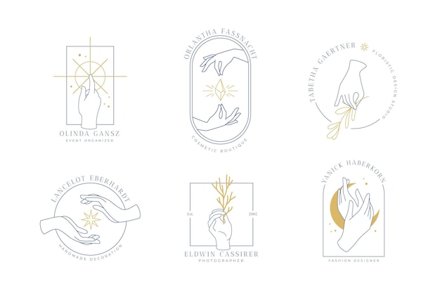 minimalist hands logo collection