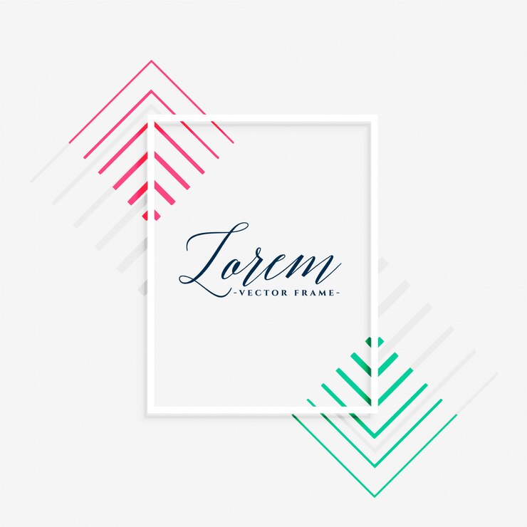 Zdarma Vektor minimalistický elegantní rám s geometrickými liniemi