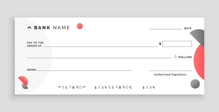 Zdarma Vektor modern bank check voucher template a payment document