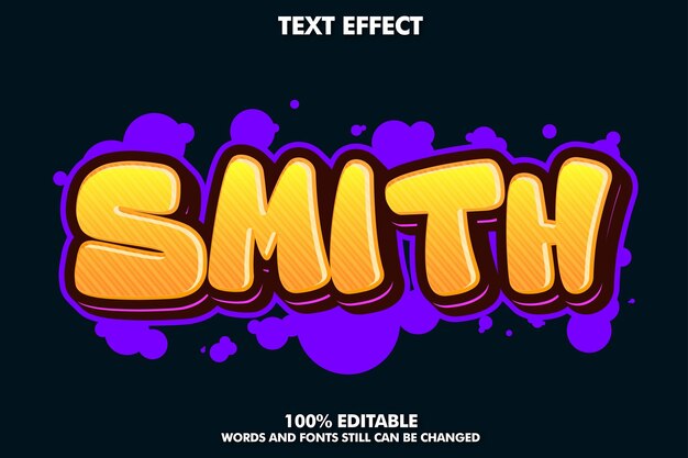 modern graffiti editable text effect