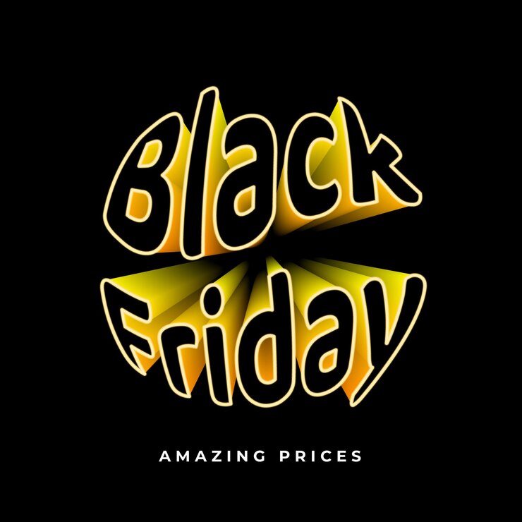 Zdarma Vektor moderní banner black friday s neonovým textovým efektem